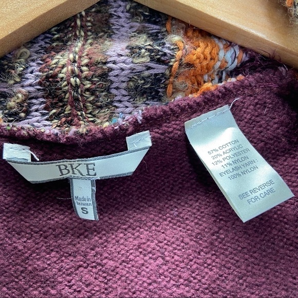 BKE Flyaway Eyelash Striped Cardigan Sweater Sz S - Picture 7 of 7